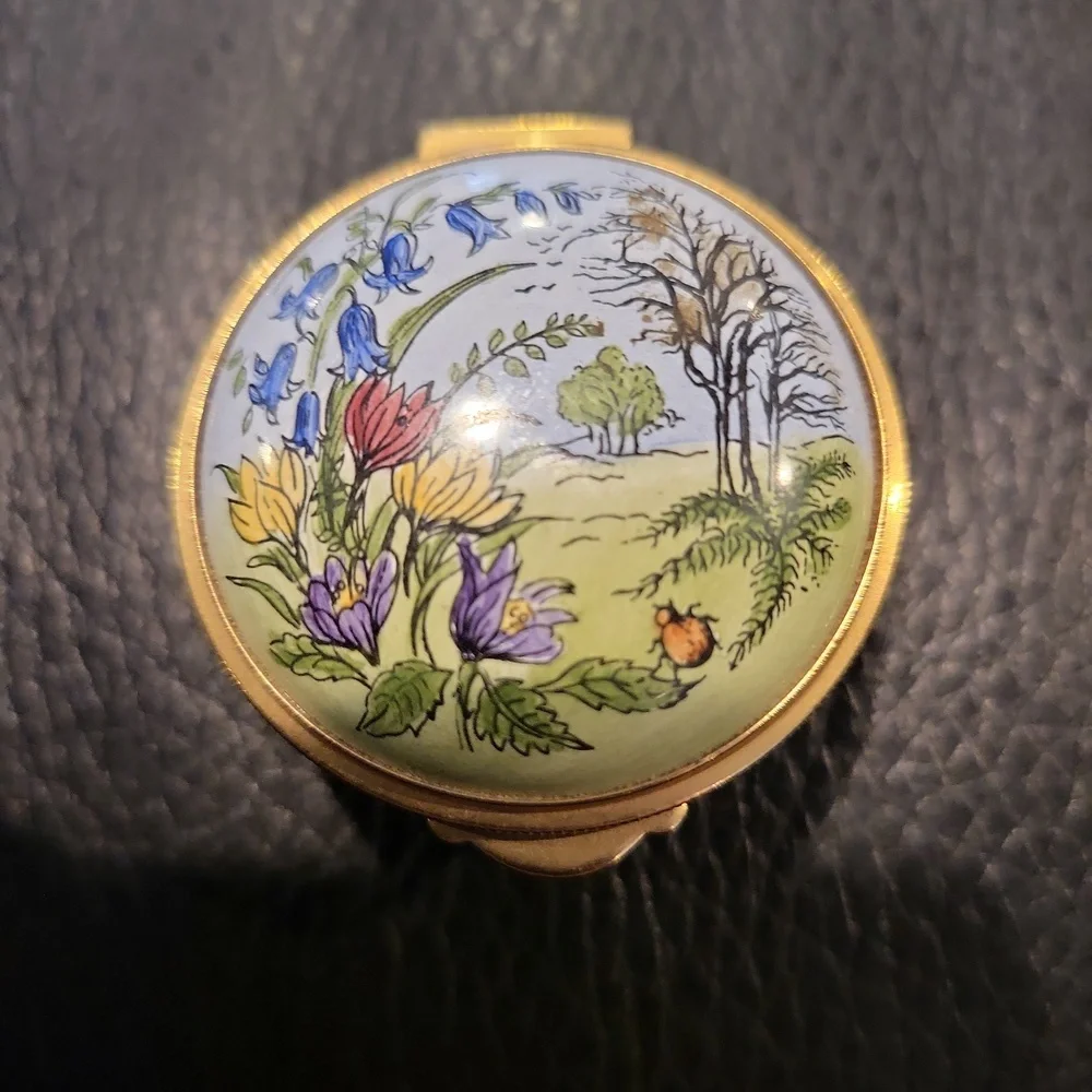 Staffordshire Enamel Hand Painted in the Old Bilston Battery Tradition P…